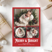 3 Foto Merry and Bright Birth Aankondiging