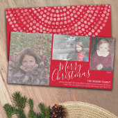 3 Foto: Merry Kerstmis Simply Red Feestdagenkaart