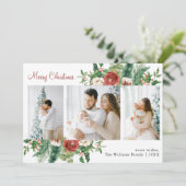 3 Foto met kerstmis Feestdagenkaart (Staand voorkant)