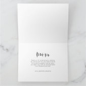 3 Foto minimalistisch huwelijk Bedankkaart (Binnen)