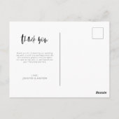 3 Foto minimalistische bruiloft Hartelijk dank Briefkaart (Achterkant)