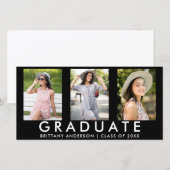 3 Foto Modern Afstudeerder koninklijke Kaart (Voorkant / Achterkant)