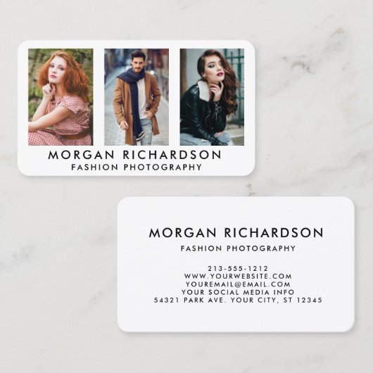 3 Foto Modern Fotograaf Whr Visitekaartje (Voorkant / Achterkant)