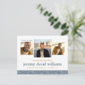 3 Foto Modern Graduation Party Invitation Aankondigingskaart (Staand voorkant)