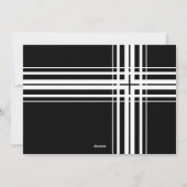 3 Foto Modern Minimal Script geruit - Zwart Feestdagenkaart (Achterkant)