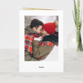 3 FOTO Moderne gouden kerstgroet Feestdagen Kaart (Achterkant)