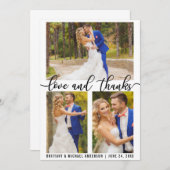 3 Foto Moderne liefde en Bedankt bruiloft (Voorkant / Achterkant)