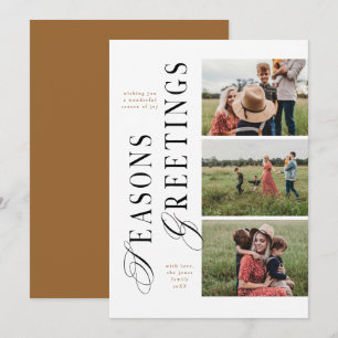 3 Foto Moderne Minimale Seizoenen Groeten Kaart