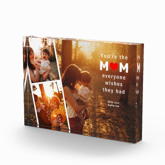 3 Foto Moederdag Keepsake Fotoblok (Rechts)