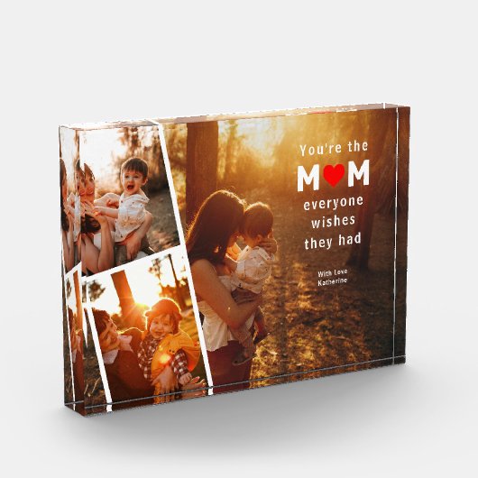 3 Foto Moederdag Keepsake Fotoblok (Links)