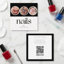 3 Foto Nagels QR Code Socials Zwart Wit
