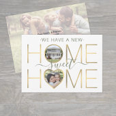3 Foto New Home Sweet Home Change of Address Aankondiging