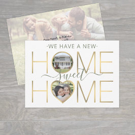 3 Foto New Home Sweet Home Change of Address Aankondiging