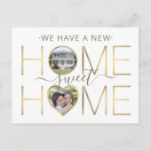 3 Foto New Home Sweet Home Change of Address Aankondigingskaart (Voorkant)