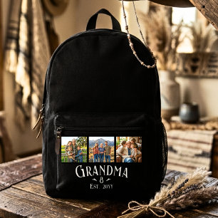 3 Foto Oma Gesticht Jaar Aangepaste Naam Aantal Kl Bedrukte Rugzak