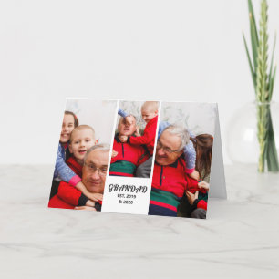 3 Foto Opa Opgericht Vet Witte Typografie Kaart