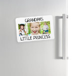 3 Foto opa's kleine prinses kleinkind Magneet<br><div class="desc">3-foto koelkast magneet voor opa. Voeg 3 favoriete foto's van opa's kleine prinses toe. De tekst is volledig klantgericht,  zodat maak het uw eigen.</div>