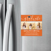 3 Foto Oranje Magnetische Afstuderen Aankondiging