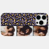 3 Foto Paars En Goud Luipaardprint Case-Mate iPhone Case (Achterkant (horizontaal))