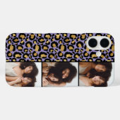 3 Foto Paars En Goud Luipaardprint Case-Mate iPhone Case (Achterkant (horizontaal))