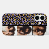 3 Foto Paars En Goud Luipaardprint Case-Mate iPhone Case (Achterkant (horizontaal))