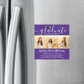 3 Foto Paarse Magnetische Afstuderen Aankondiging