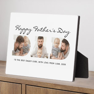 3-Foto "Papa" Uitgesneden Persoonlijke Vaderdag Fotoplaat