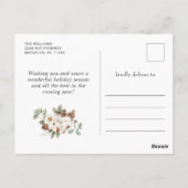 3 FOTO Pine Cones Fir Wreate Kerstfeestdag Briefkaart (Achterkant)