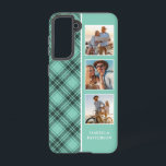 3 Foto Preppy Plays Modern Girly Custom Name Samsung Galaxy Hoesje<br><div class="desc">3 De foto Preppy Pset Modern Girly Custom Personalized Name Smartphone Samsung Galaxy Phone Case bevat een 3 van uw favoriete foto's met uw aangepaste naam op een stijlvol preppy green plaid patroon. Perfect voor verjaardag, Kerstmis, Moederdag, zuster, beste vriend en nog veel meer. Ontworpen door © Evco Studio www.zazzle.com/store/evcostudio...</div>