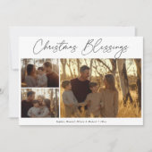 3 Foto Religieus Script Kerstzegeningen Feestdagenkaart (Voorkant)