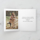 3 Foto Retro Kerst Plaid Groet Feestdagen Kaart (Binnen)