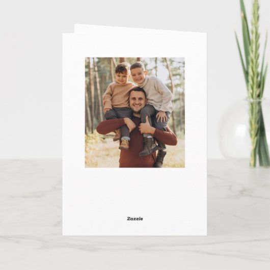 3 Foto Retro Kerstmis Minimalistische Groet Feestdagen Kaart (Achterkant)