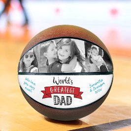 3 Foto Rode Vaandel Werelds Beste Papa Vette Lette Basketbal