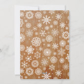 3 Foto Rustic Wood Kerstfeestdag groet Feestdagenkaart (Achterkant)