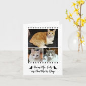 3 foto script van kat vader hond huisdier vaderdag kaart (Gele Bloem)