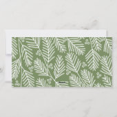 3 Foto - Simpel Green Holly - Vrolijk kerstfeest Feestdagenkaart (Achterkant)