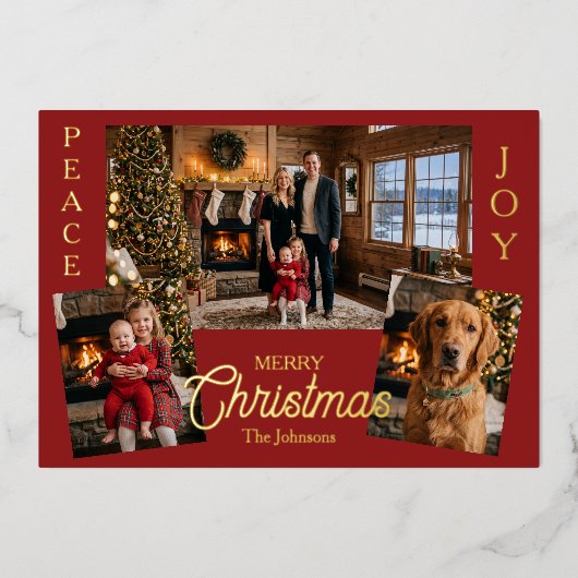 3 Foto Sjabloon | Gepersonaliseerde Kerstmis (Voorkant)