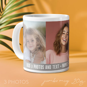 3 foto sjabloon modern minimalistische tekst - tau grote koffiekop