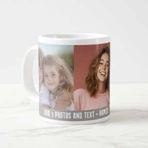 3 foto sjabloon modern minimalistische tekst - tau grote koffiekop