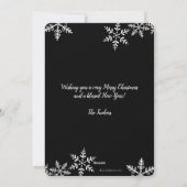 3-Foto Snowflakes Kerstmis lachen Feestdagenkaart (Achterkant)