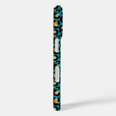3 Foto Teal En Goud Luipaardprint Case-Mate iPhone Case (Achterkant / Rechts)