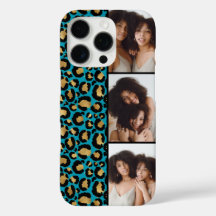 3 Foto Teal En Goud Luipaardprint