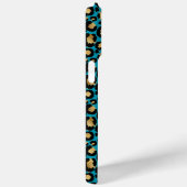 3 Foto Teal En Goud Luipaardprint Case-Mate iPhone Case (Achterkant / Rechts)