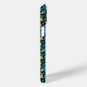 3 Foto Teal En Goud Luipaardprint Case-Mate iPhone Case (Achterkant / Rechts)