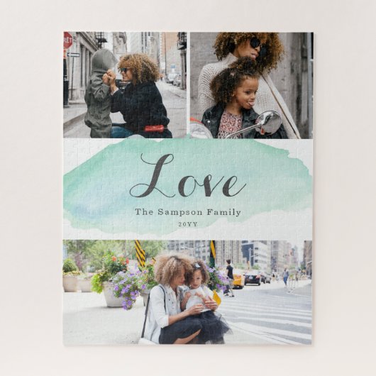 3 Foto Turquoise Waterverf Legpuzzel (Verticaal)