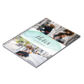 3 Foto Turquoise Waterverf Notitieboek (Linkerzijde)