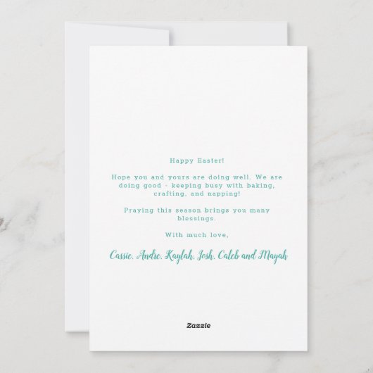 3 Foto van de zaadversnijding van de zaadflesjes Feestdagenkaart (Achterkant)