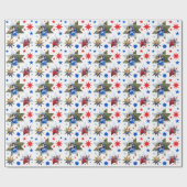 3 Foto Verjaardag All Star Pattern Cadeaupapier (Vlak)