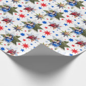 3 Foto Verjaardag All Star Pattern Cadeaupapier (Hoek)