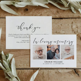 3-foto viering van het leven / begrafenis / rouwfe bedankkaart